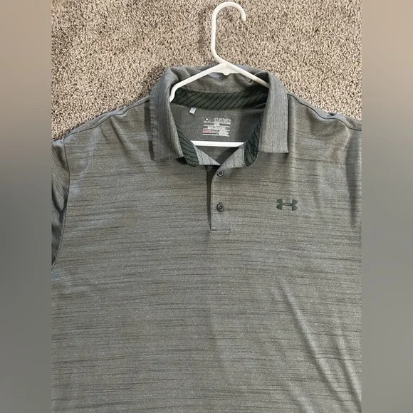Under Armour men’s Gray Performance heatgear golf Polo Shirt - Picture 6 of 7